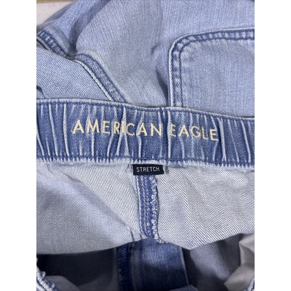 American Eagle‎ Jeans Womens Size Small Wide Leg Drawstring Hippie Boho Stretch